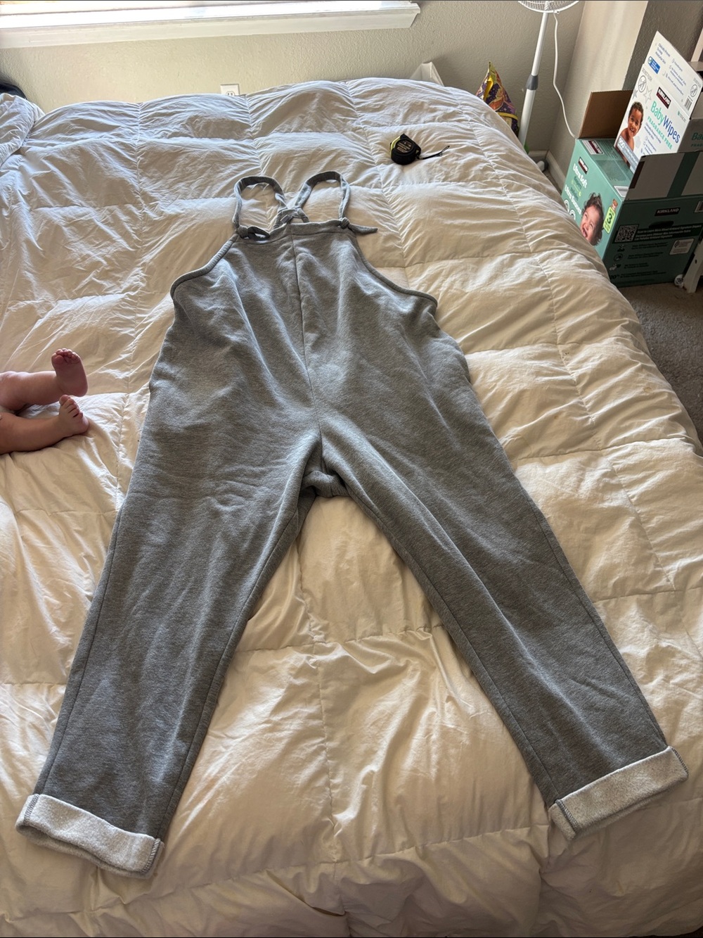 Old Navy Gray Women's Lounge maternity Jumpsuit with Adjustable Straps